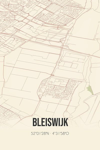 Vintage map of Bleiswijk (South Holland) by MyCityPoster