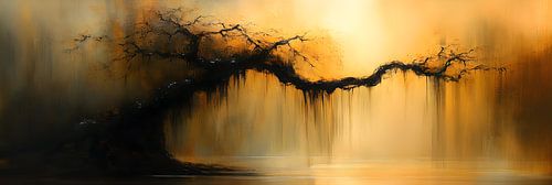 Digitale Kunst Baum am See