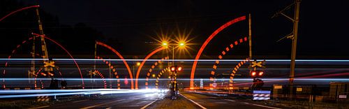 Spelen met licht: spoorwegovergang