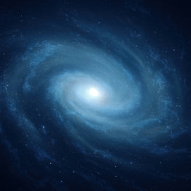 Blaues Spiralgalaxie von TheXclusive Art