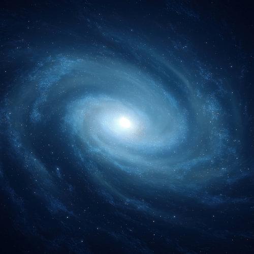 Blue spiral galaxy