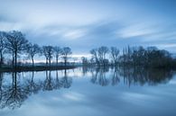 Overstroomde rivier de Dinkel  (long exposure) van Art Wittingen thumbnail