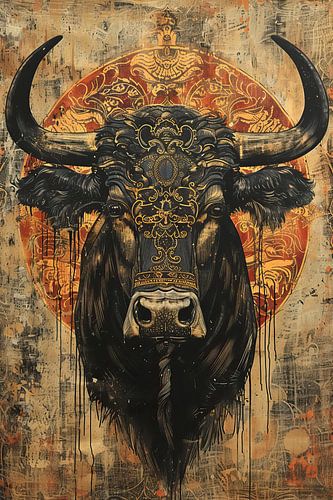 Painting Bull Gold