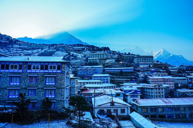 Namche Bazaar in de ochtend van Joris de Bont