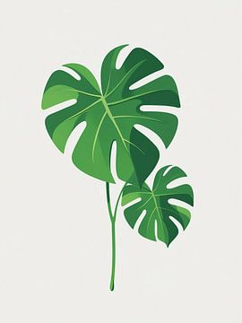 Monstera Leaf Pair by Giandra Safaraz