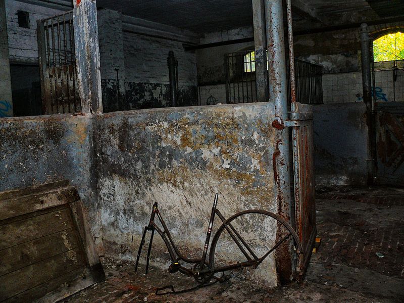 Altes rostiges Fahrrad in Verlassenem Ort (Lost Places) van schroeer design