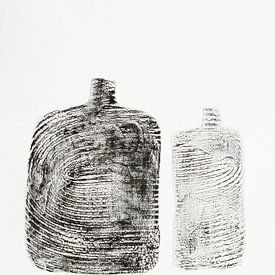 Black & White Bottles by Beatrice Chauville