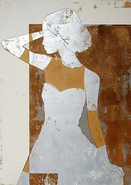 Frau von Abstraktes Gemälde