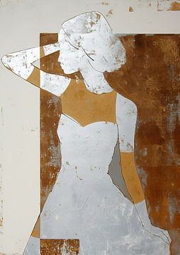 Vrouw van Abstract Schilderij