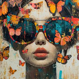 butterfly sunglasses | Sunglasses covered in butterflies by Art Whims
