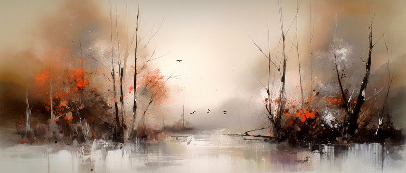 Modern Abstract Painting Trees by Preet Lambon
