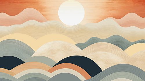 Rustgevend Landschap in Pastel