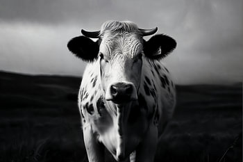 Monochrome vache