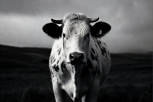 Monochrome cow