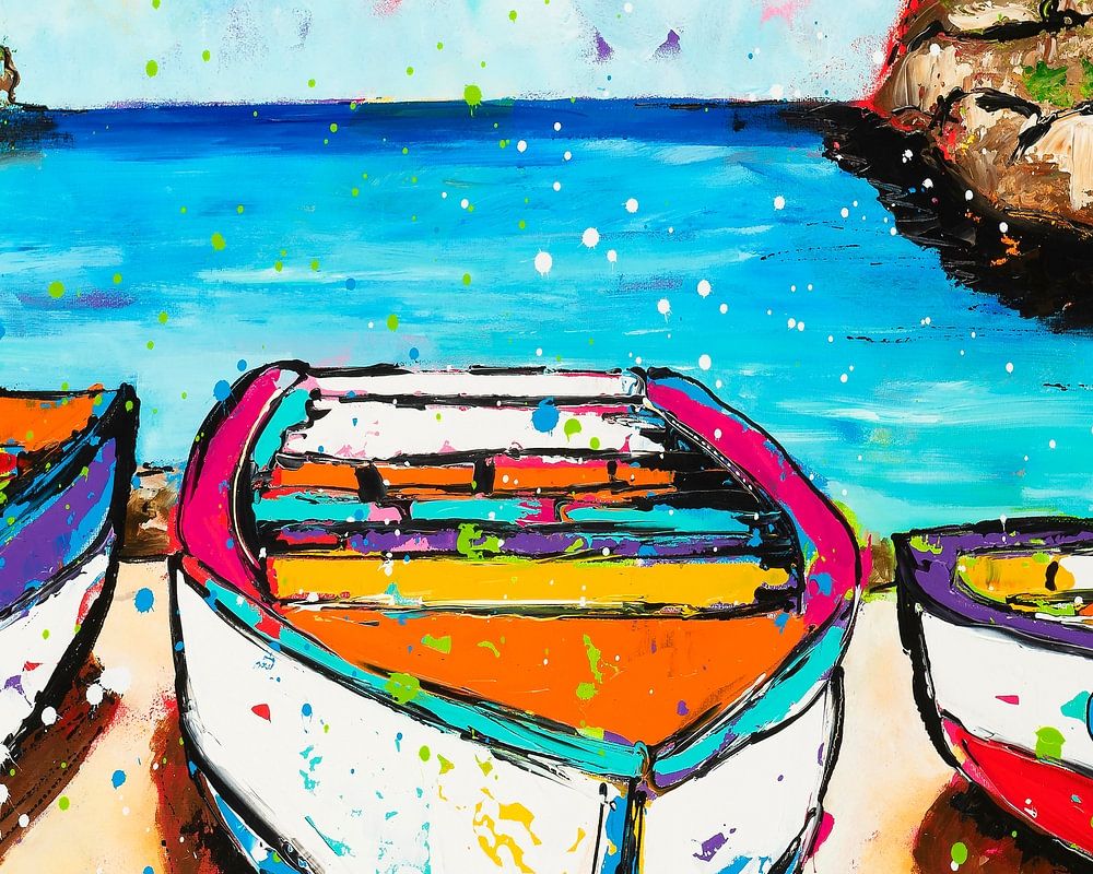 Playa Lagun Cura ao Van Happy Paintings Renata Rolefes Op Canvas 