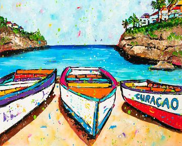 Playa Lagun Curaçao van Happy Paintings