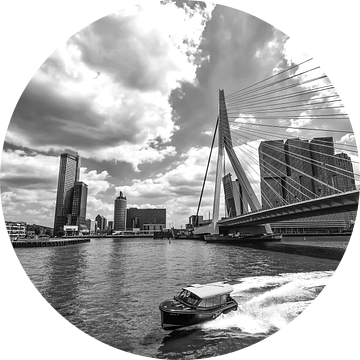 Watertaxi bij de Erasmusbrug in Rotterdam van Michèle Huge