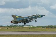 Saab J35 Dragons from Swedish Air Force Historic Flight. by Jaap van den Berg thumbnail