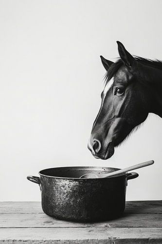 Paard bij de pot