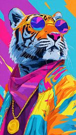 Pop‑Art Tiger Fashion Edition van Digital Picture Art