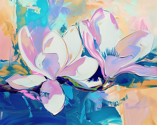 Abstract modern Bloemen art