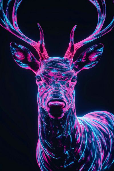 Neon hert in futuristisch lichtontwerp van Art & Soul Creations