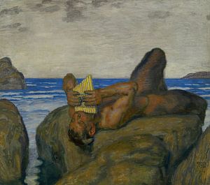 Franz von Stuck - Blasender Faun (1914)