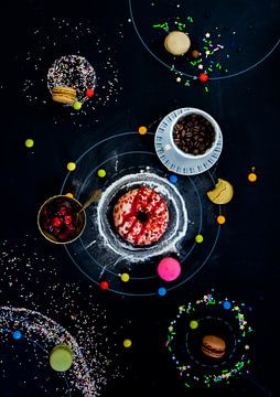 Kunstfotografie, universum met donut van Pix-Art by Naomi.k