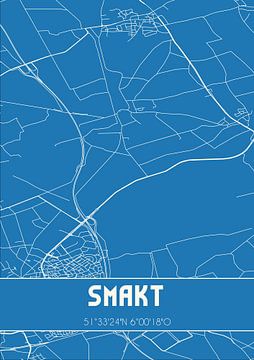 Blaupause | Karte | Smakt (Limburg) von Rezona