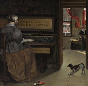 Gabriël Metsu - Dame bei einem Virginal