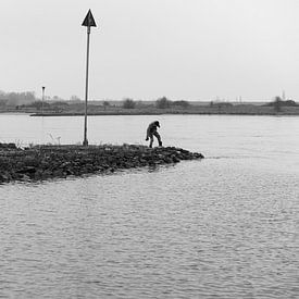 Winter landscape Lek Culemborg by Romy de Waal