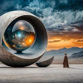 The Sphere of Cosmic Reflection by Klaus Tesching - Art-AI