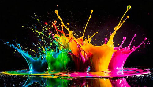 Kleurrijke vloeibare kleuren