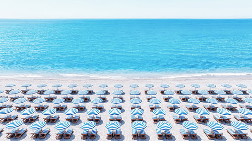 Blue Symmetry by the Sea