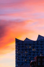 The Elbphilharmonie at golden hour by Nils Steiner