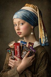La Jeune Fille à la perle et au chocolat - nostalgie sur Dessins et peintures de Peter Pen
