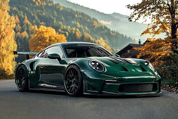 Porsche 911 GT3 in autumn by PixelPrestige