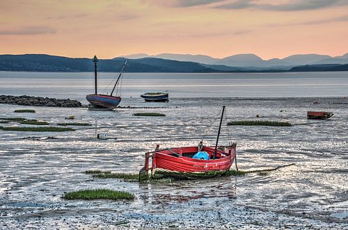 Laagwater in de baai van Morecambe