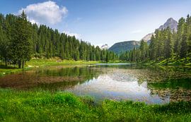 Antorno Lake Reflection of Lavaredo Peaks in the Dolomites by Stefano Orazzini