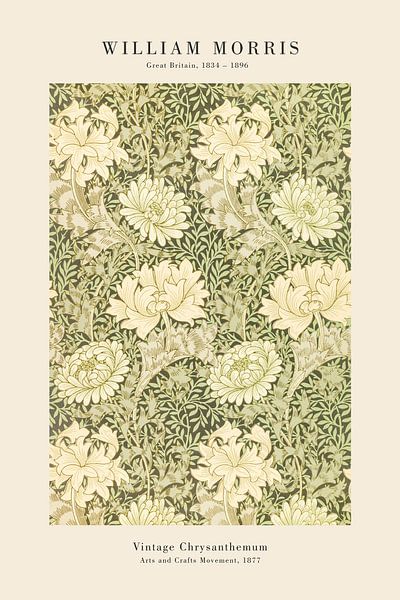 William Morris - Vintage Chrysamthemen von Old Masters