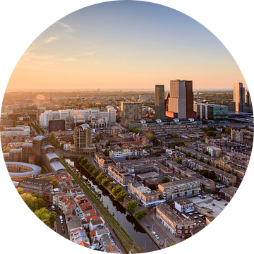 luchtfoto van de binnenstad van Den Haag van gaps photography