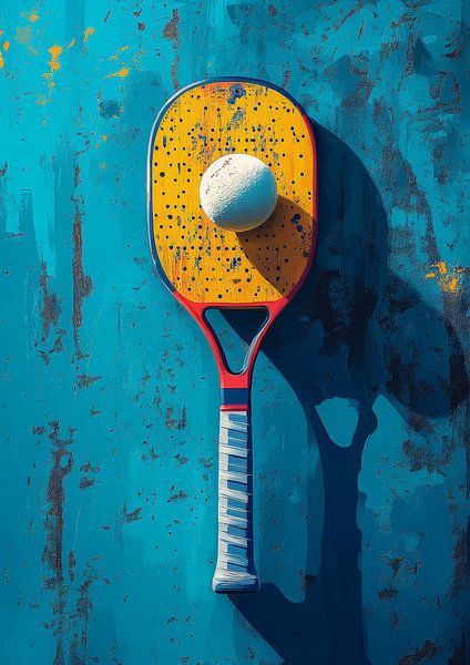 Pickleball Set Retro Rot &amp; Türkis von Lufy