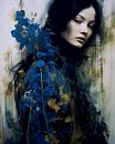 Portret "Feeling blue" van Carla Van Iersel thumbnail