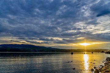 Een zonsondergang aan het Meer van Zürich. van Don Fonzarelli
