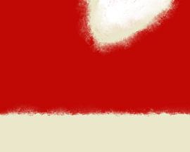 Warming Touch - abstrakte Kunst, rot, weiß von Nelson Guerreiro