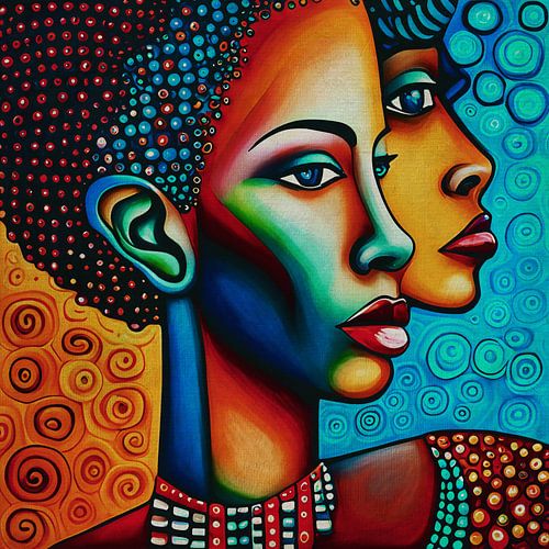 Portret van twee vriendinnen