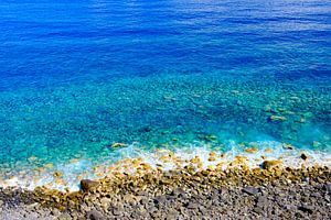 Beach and clear blue water at Madeira island by Sjoerd van der Wal Photography