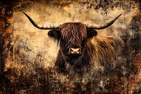 Schotse hooglander in herfstkleuren