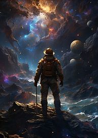 young man looked at the sky