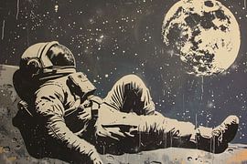 Astronaut relaxing under the stars by Imperial Art House